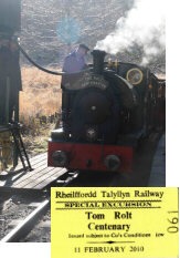 Tom Rolt Centenary Special on the Talyllyn Railway, 11th Feb 2010